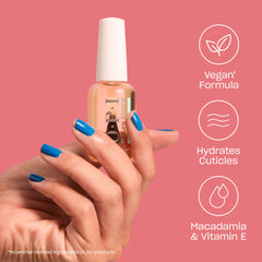 OPI oil droplet on skin showing lightweight texture and quick absorption