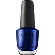 OPI bottle front packaging showing dark navy crème and brand benefit