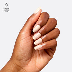 OPI curing under LED lamp showing fast-dry 30-second benefit
