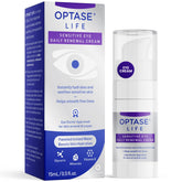 Optase front tube showing product branding and size, conveys travel-friendly convenience
