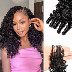 OQ front packaging showing 20 inch curly crochet hair and lightweight benefits
