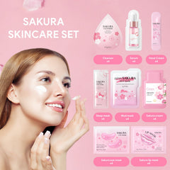 Oramanou four individual mini skincare sets flatlay showing organization and sharing benefit