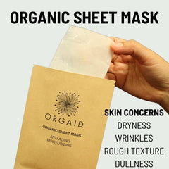 ORGAID drop of serum dispensed to show concentrated hydrating formula