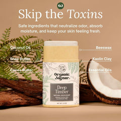 Organic Jaguar stick held in hand demonstrating compact 2 oz size, portable benefit