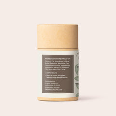Organic Jaguar close-up texture of smooth deodorant stick, easy glide benefit