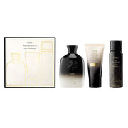 ORIBE front packaging of the Obsessed Set showcasing travel trio and easy styling