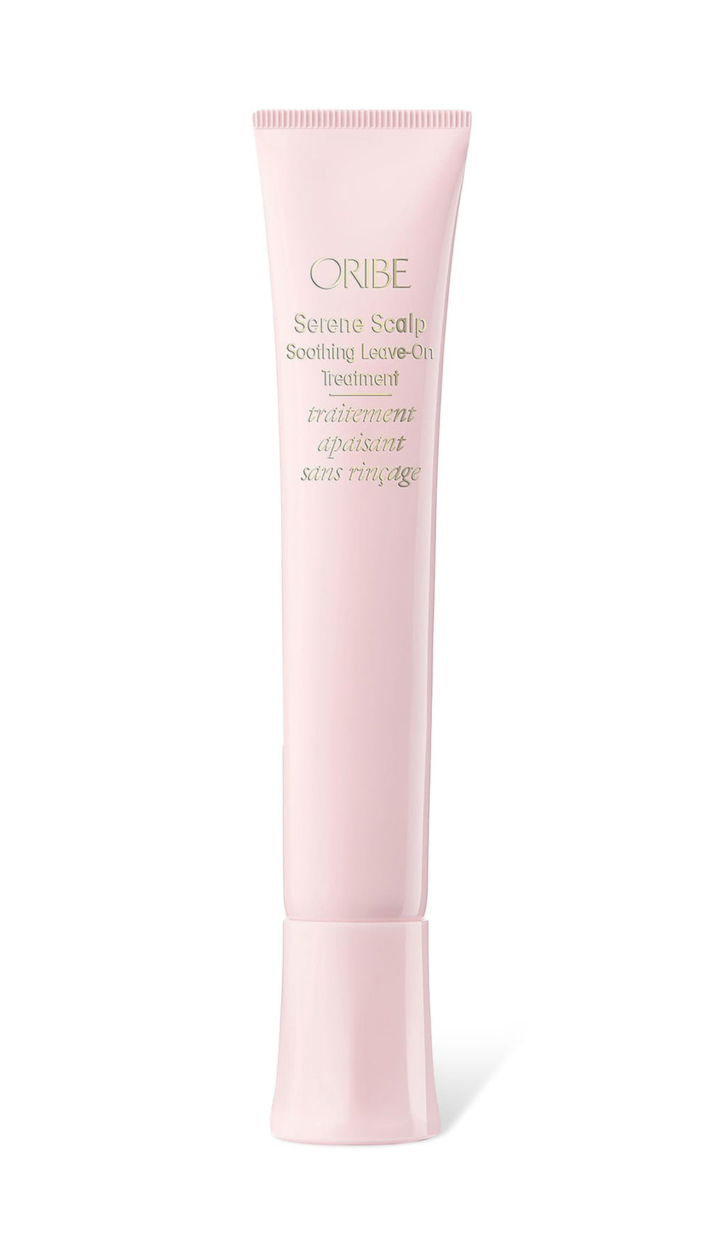 Oribe bottle front view showing clean design and product name for instant identification and benefit