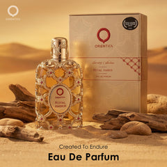 Orientica illustration of bergamot, pineapple, vanilla notes showing composition benefit: layered scent clarity
