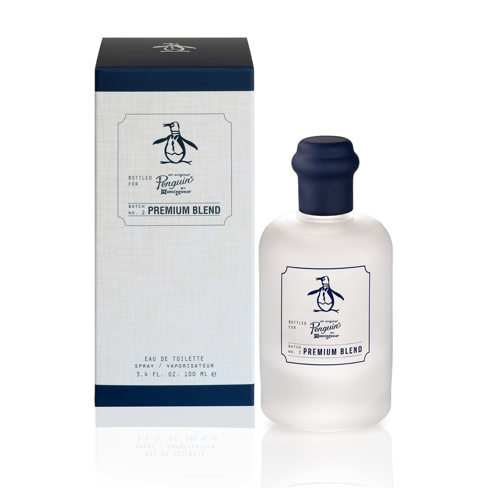 Original Penguin front bottle showing sleek design and easy spray for everyday freshness