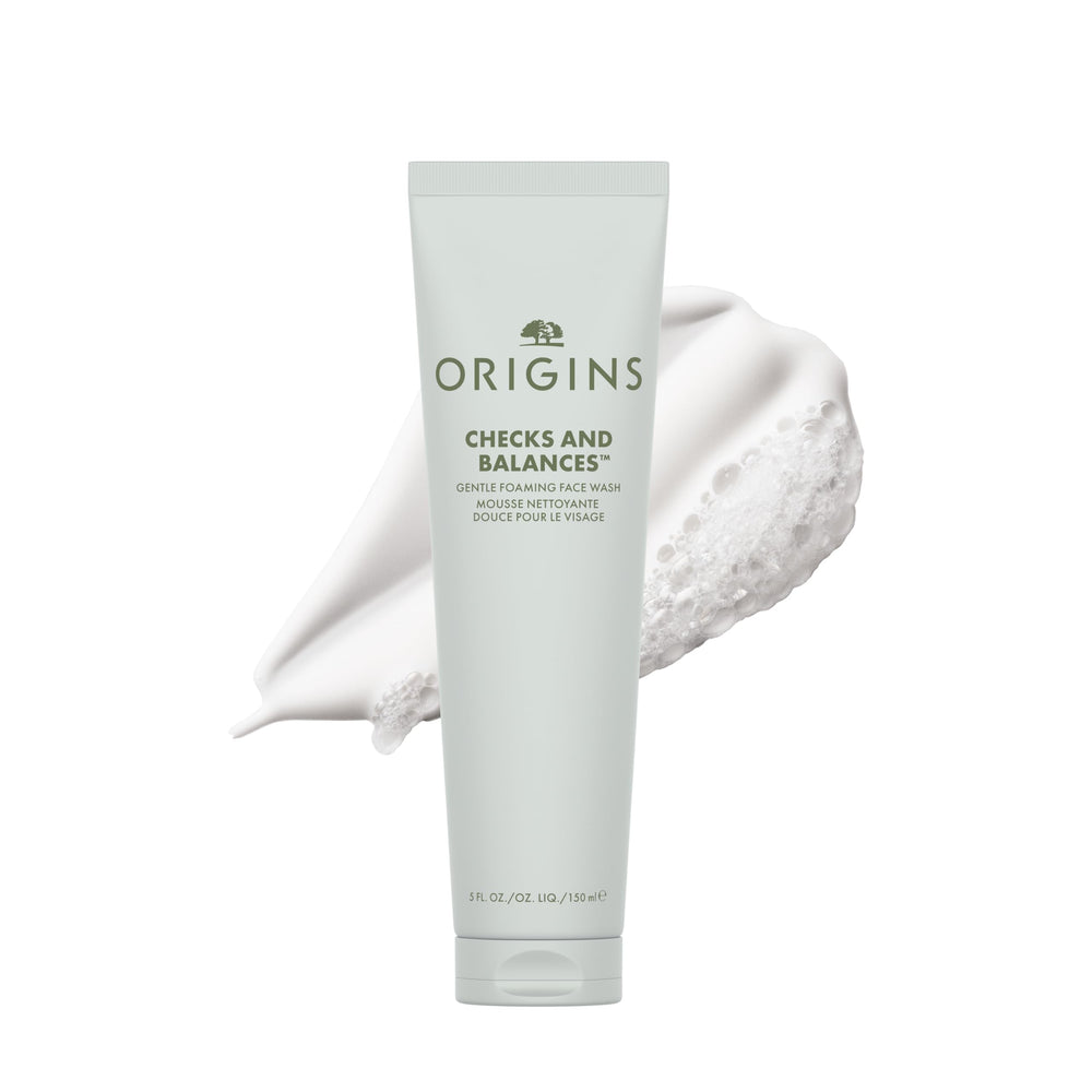 Origins front bottle showing label and gentle cleanser benefits