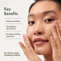 Origins Mega-Mushroom bottle in hand demonstrating size and travel-friendly benefit