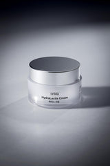 ORISIA HydraLactis ingredient label highlighting niacinamide and glutathione benefits