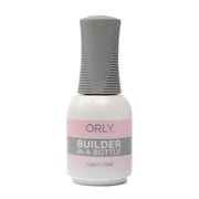 Orly bottle front view showing light pink builder gel and brand clarity benefit