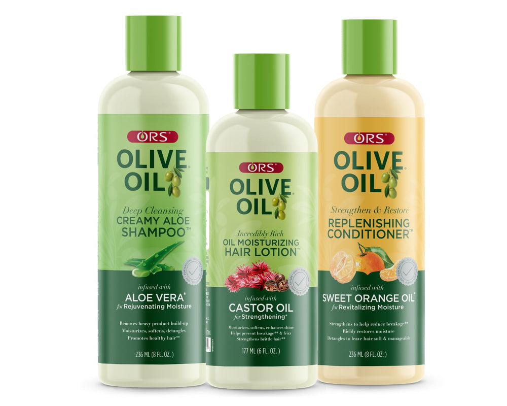 ORS front packaging of 3-piece set showing cohesive bottles and benefits