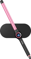 ORYNNE front view of extra-long curling wand showing full barrel for efficient styling