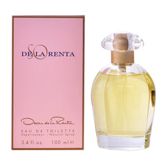 Oscar de la Renta front bottle view showing elegant packaging and lasting scent