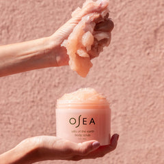OSEA before and after skin showing smoother texture and visible softening