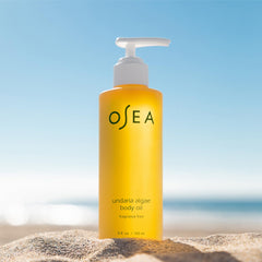 OSEA oil pouring to show silky texture and quick absorption benefit