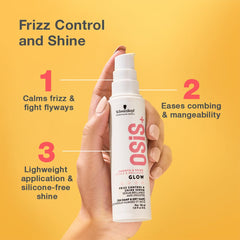 OSiS+ smoothed ends after application showing reduced frizz and shine