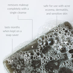 Osmia bar next to ruler showing 2.25 oz size for compact travel-friendly benefit