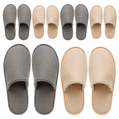 OSTADARRA front view of six-pair spa slipper pack showing neat presentation and convenience