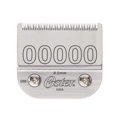 Oster blade size scale comparison illustrating 0.2 mm closeness and professional finish