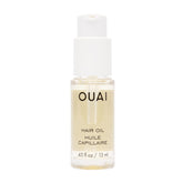 OUAI front packaging travel-size hair oil showing compact bottle and label benefits