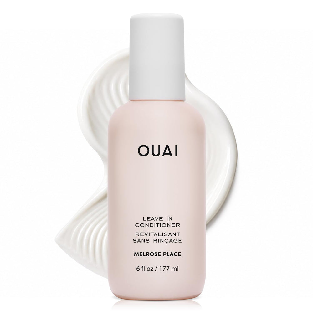 OUAI bottle front view showing formula and Melrose Place scent benefit
