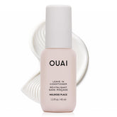 OUAI travel bottle front packaging showing compact convenience and brand appeal