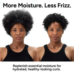 Ouidad in-hand application on wet hair illustrating detangling slip