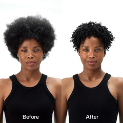 Ouidad conditioner in shower being applied to wet curls for deep in-shower hydration