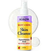 Our Family's Heirloom front bottle showing gentle baby skin relief
