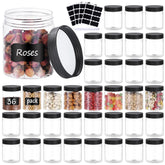 OUSHINAN front view of 36 clear jars showing quantity and benefit of uniform storage
