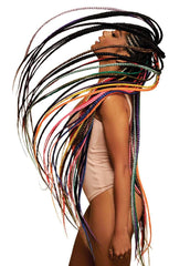 Outre braid length beside ruler showing 42 inches for long styles and versatility