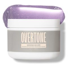 oVertone front packaging showing Serene Silver jar and brand benefit