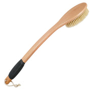 OWIIZI brush front view showing full wooden handle and bristles for easy reach