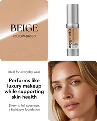 Oxygenetix arm swatch in Beige, natural-looking coverage and even skin tone