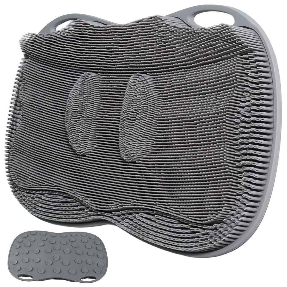 ozner front view on shower floor showing secure grip and room for foot cleansing