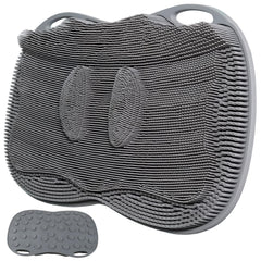 ozner front view on shower floor showing secure grip and room for foot cleansing