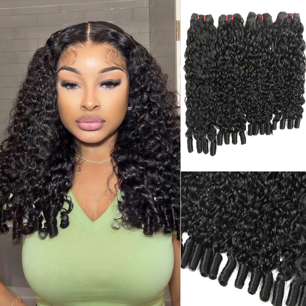 OZQKB front packaging showing four curly bundles and natural color benefit