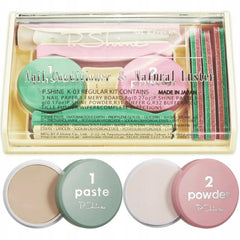 P-Shine green paste open jar showing texture and nourishing action for nail repair