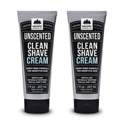 Pacific Shaving Company front view of two 7 oz tubes showing packaging and unscented benefit