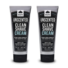 Pacific Shaving Company front view of two 7 oz tubes showing packaging and unscented benefit