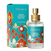 Pacifica front bottle showing tropical packaging and wearable beach scent