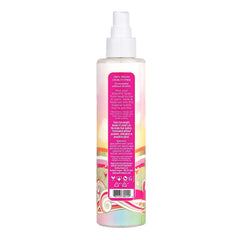 Pacifica spray mist being applied to hair for fresh scented locks and softness
