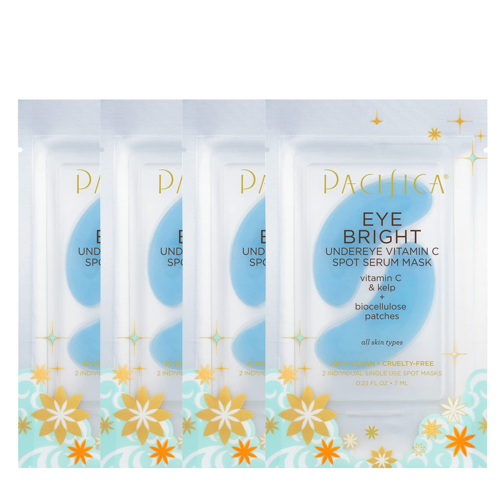 Pacifica front packaging showing the 4-pack and brightening benefit