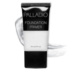 Palladio front bottle view showing clear primer and sleek packaging benefit smooth application