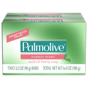 Palmolive front packaging showing two-count bars and value pack benefit