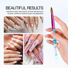 PANA brush in salon use applying acrylic for smoother, faster nail sculpting