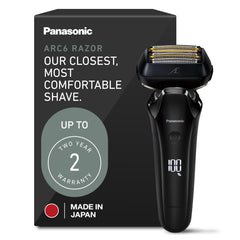 Panasonic ARC6 front view showing foil shaver and ergonomic grip for comfortable control